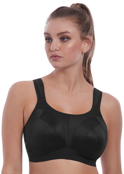 Dynamic Soft Cup Crop Top Sport Bra AC4014 JET - Black