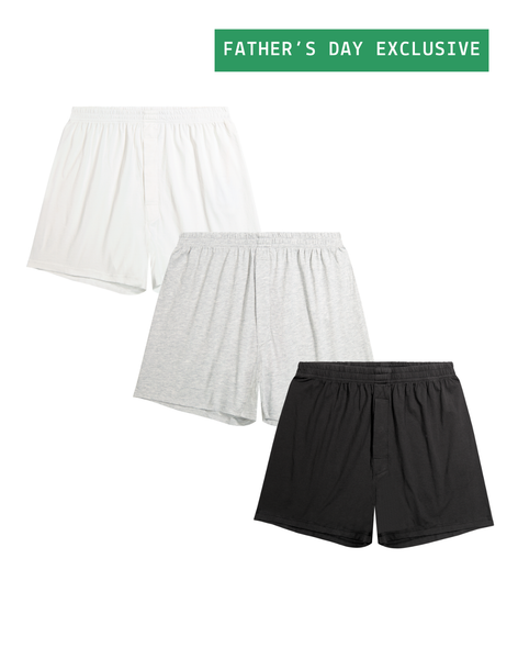 Men's Boxer Trio - Cloud/Charcoal/Gray