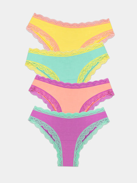 Brazilian Brief Four Pack - Iridescent Pastel