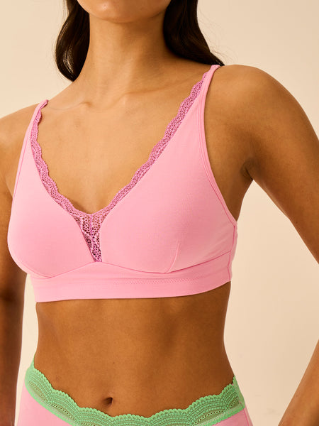 Lace Plunge Bra - Candy Floss Brights