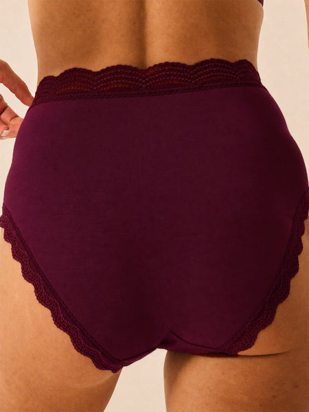 High Rise Brief - Black Cherry