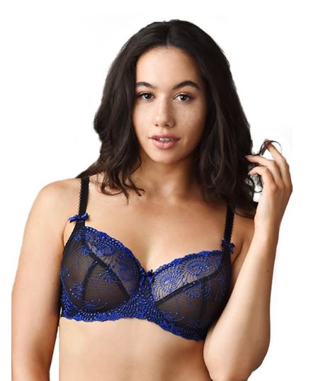 Nicole See-Thru Lace Bra B2271 - Black Cobalt