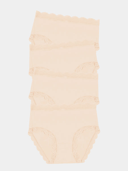High Rise Brief Four Pack - Sand