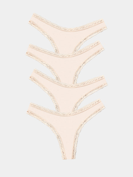 Thong Four Pack - Sand