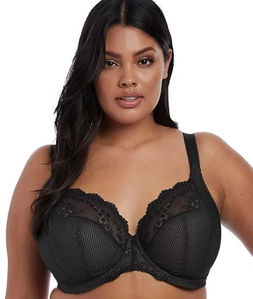 Charley Stretch Lace Underwire Plunge Bra EL4382 - Black